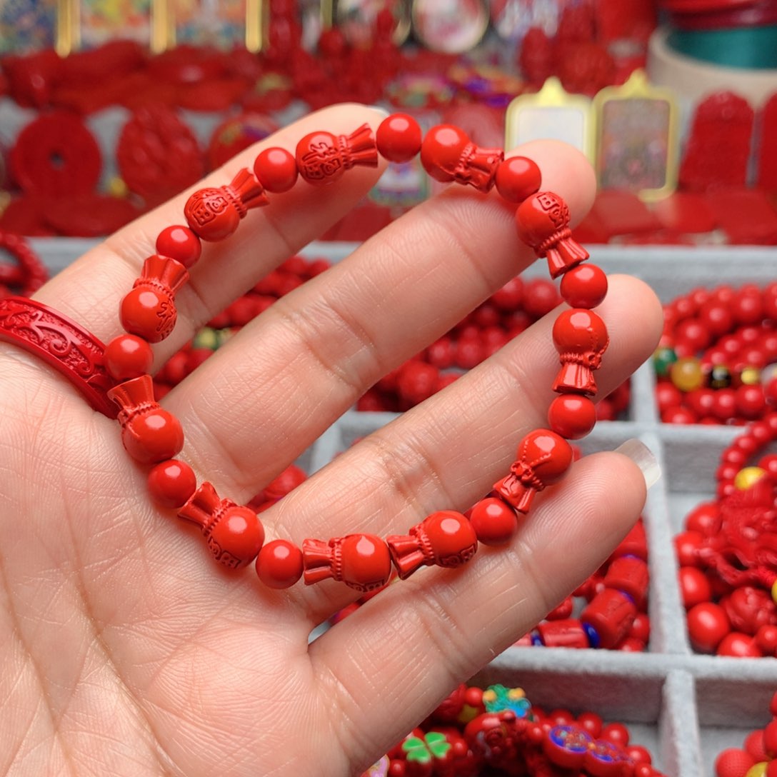 天然辰砂工艺品朱砂手串