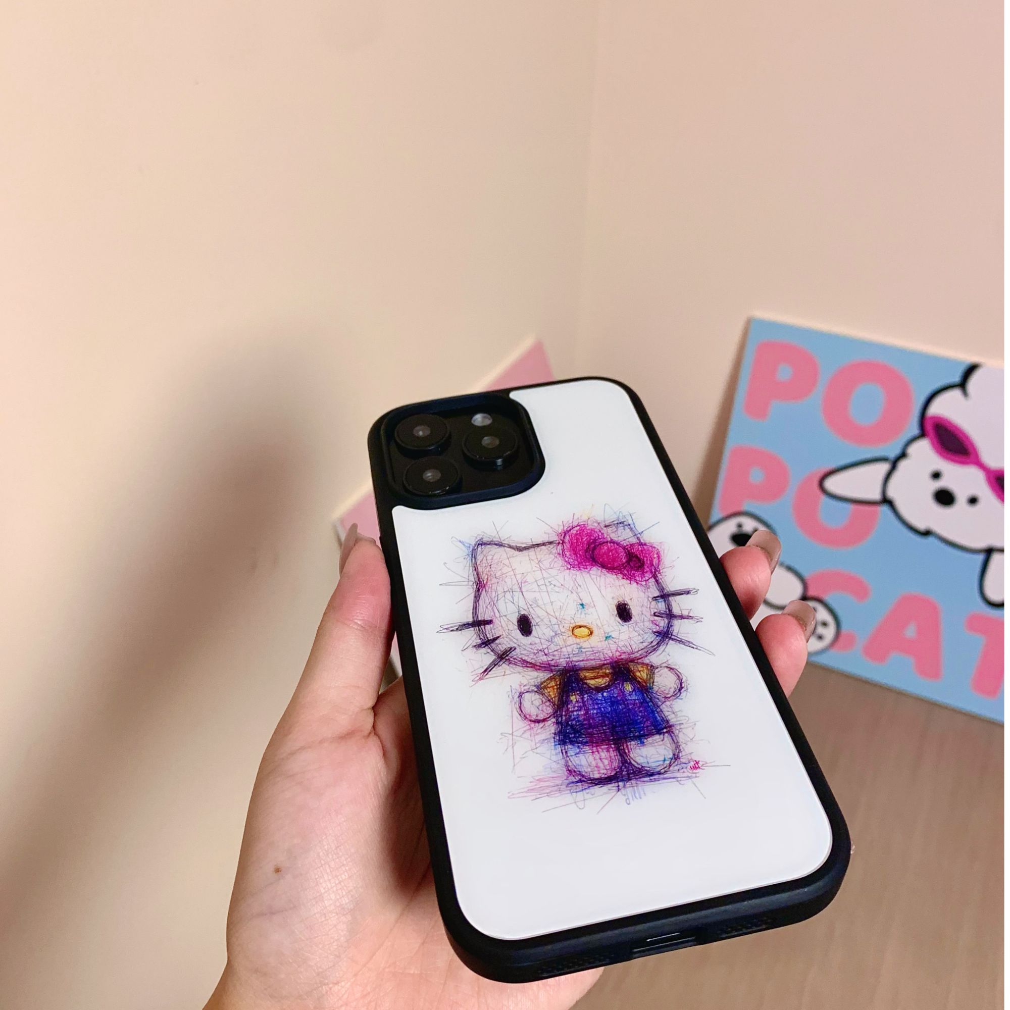 【潦草kitty】适用苹果全系列/新款防摔手机壳  880025