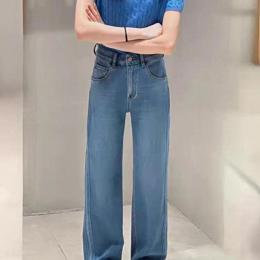 SU【220A-1】代96  愫心 MWMA春款百搭裤王四面弹窄版直筒牛仔裤~