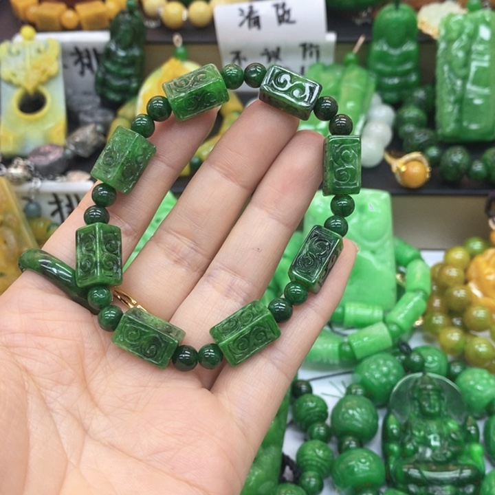 翡翠未镶嵌手链手链54