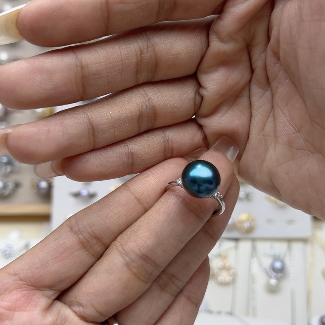 多***米淡水珍珠合金戒指