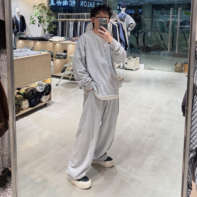 秋季新款数码直喷套装弹力棉松弛感小众休闲 LF25330