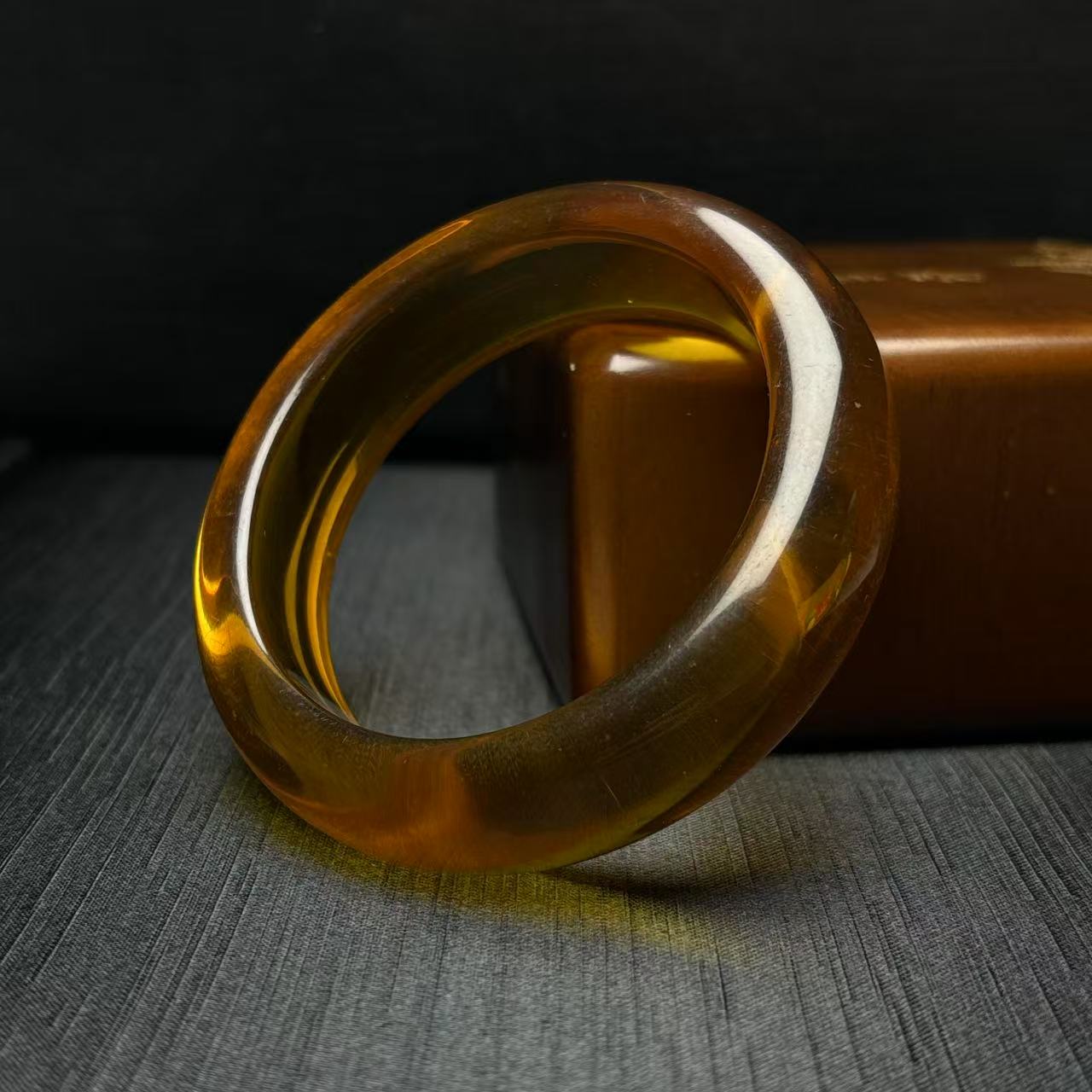 琥珀手镯 净水棕珀手镯福镯 LP006