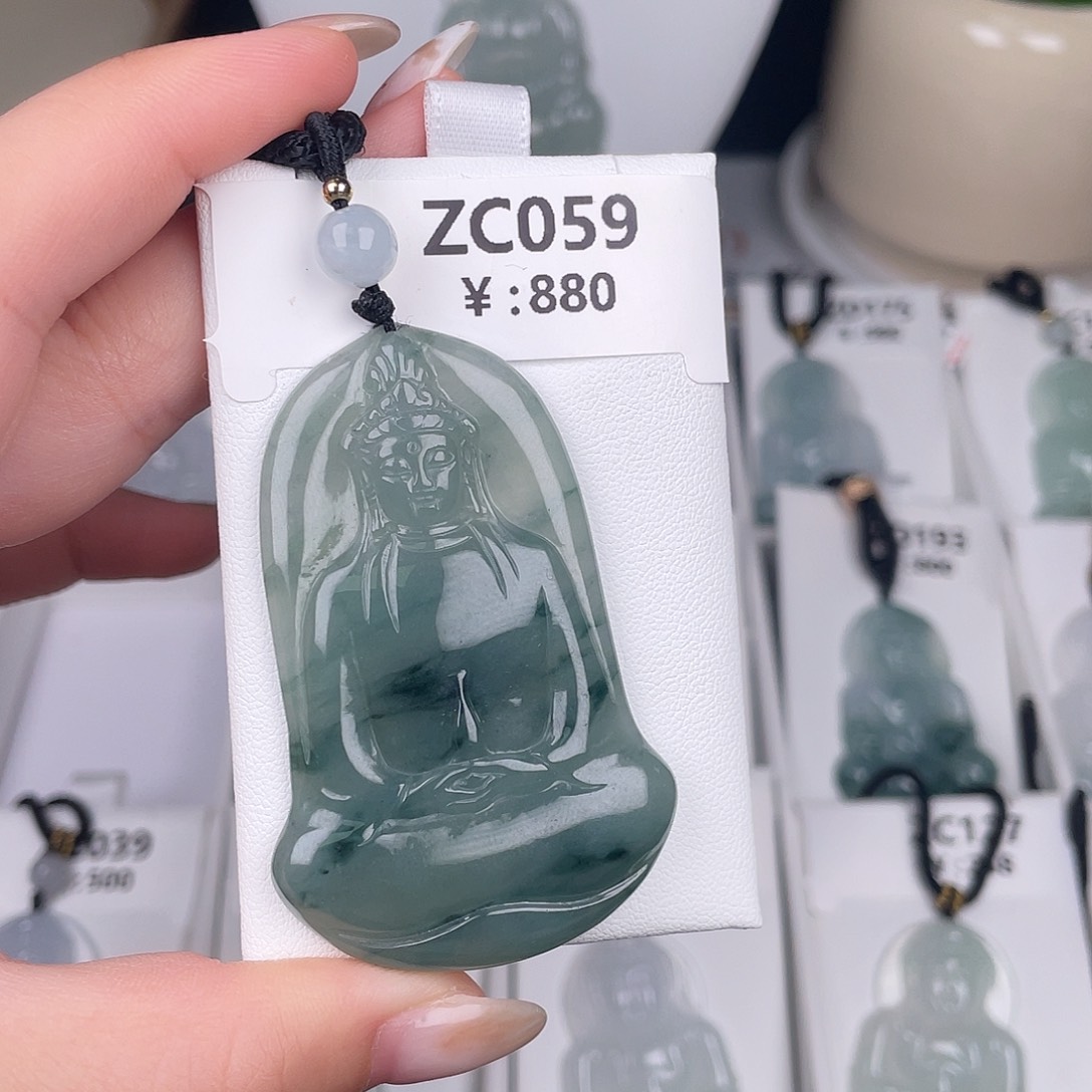 翡翠未镶嵌颈饰zc059