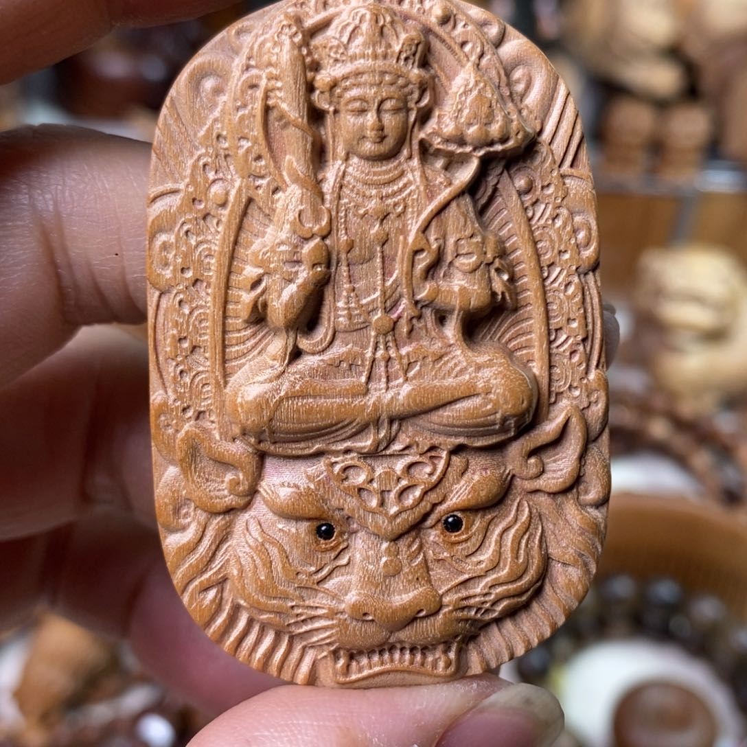 檀香木手串/手链福利款老虎生肖牌