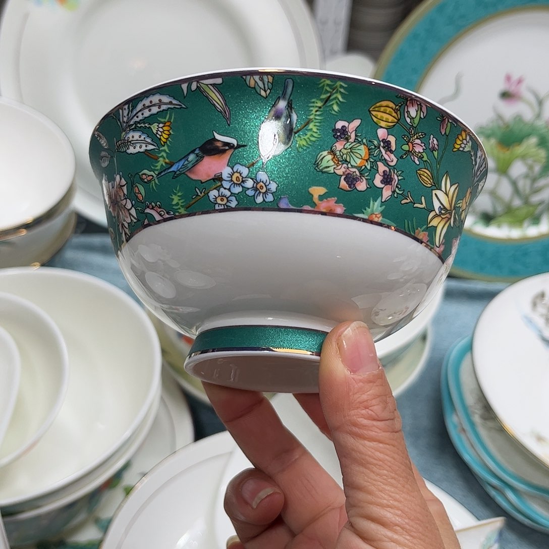 瓷片仙踪高脚腕八个4.5寸