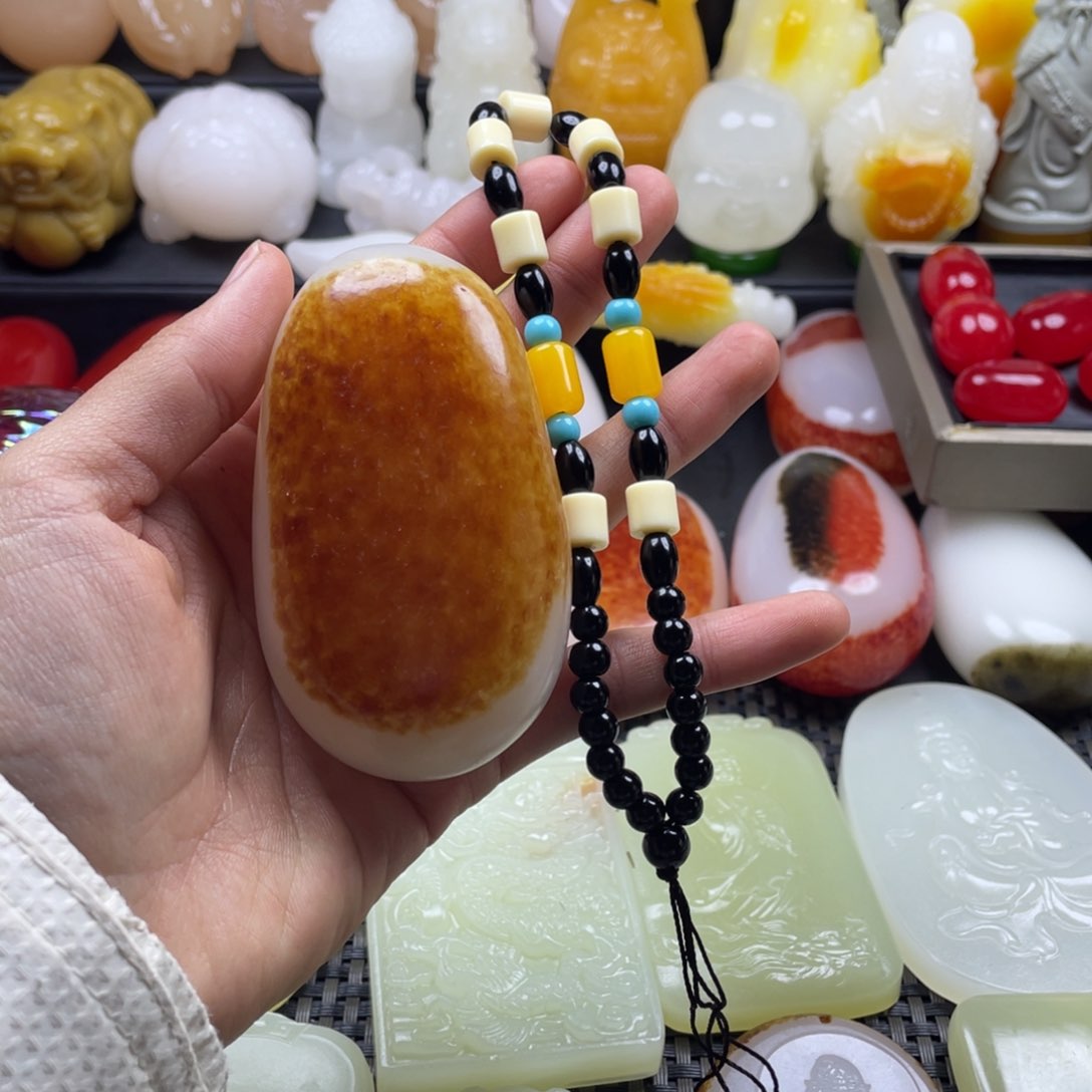 原石雕刻把件  原石