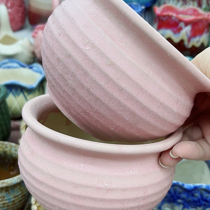 多肉绿植陶瓷花盆9.9包邮，有孔