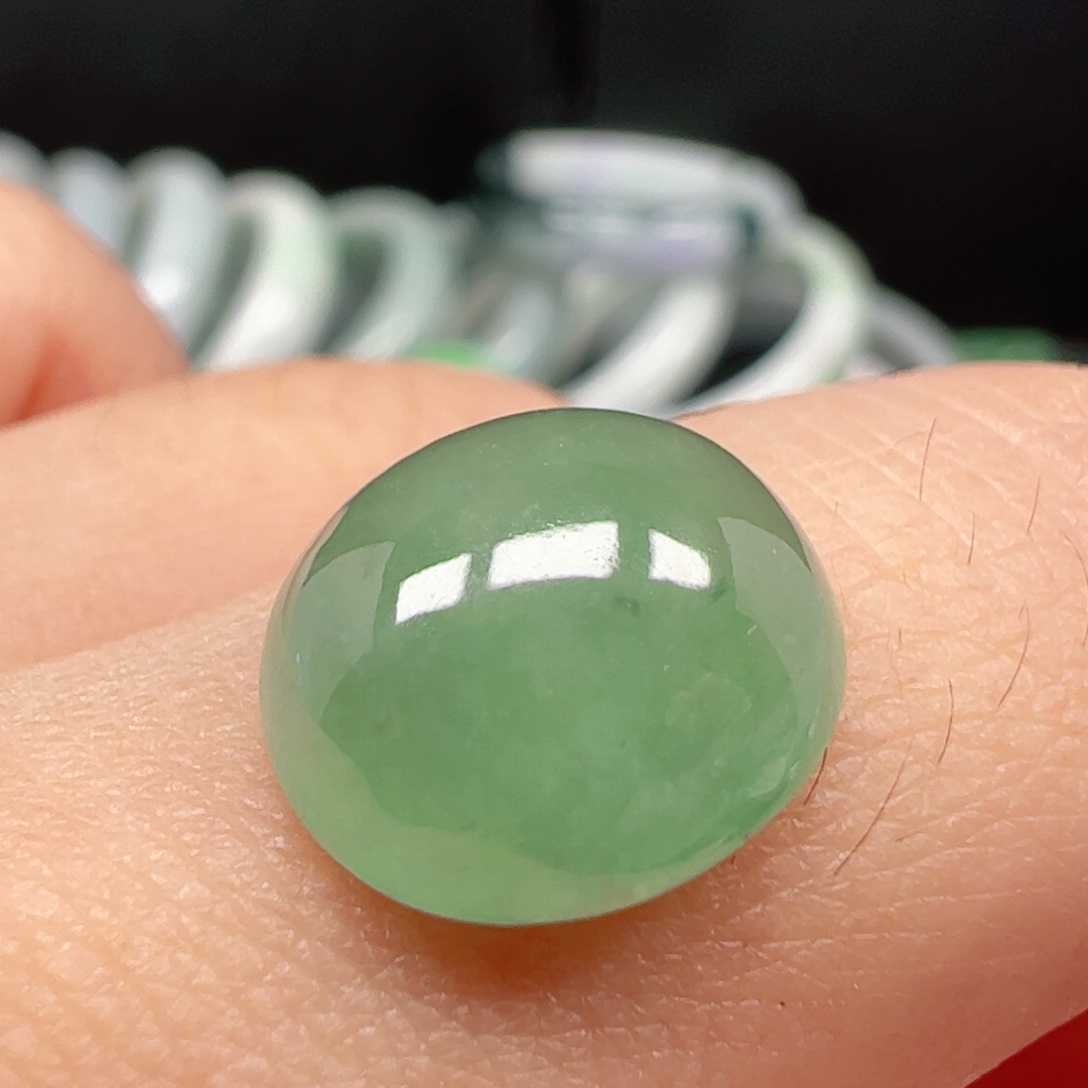 翡翠未镶嵌耳饰蛋面