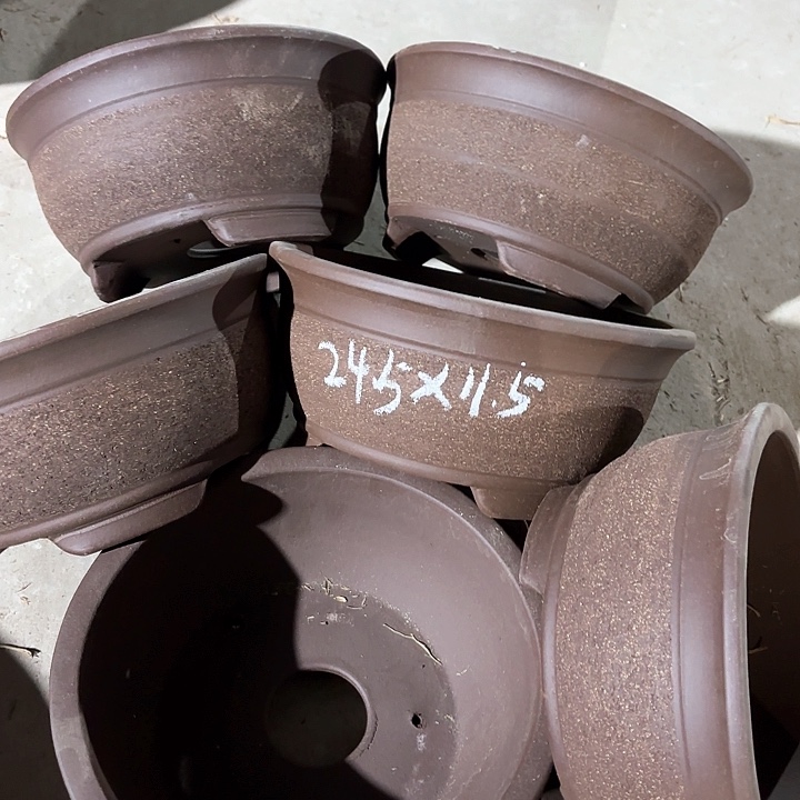 紫砂花盆100-6。 24.5-11.5