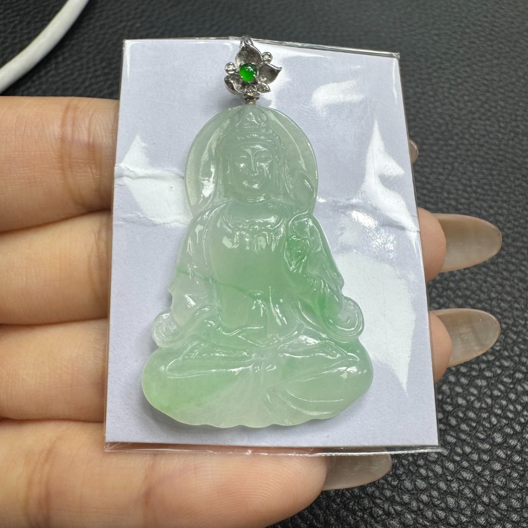 天然翡翠A货吊坠241