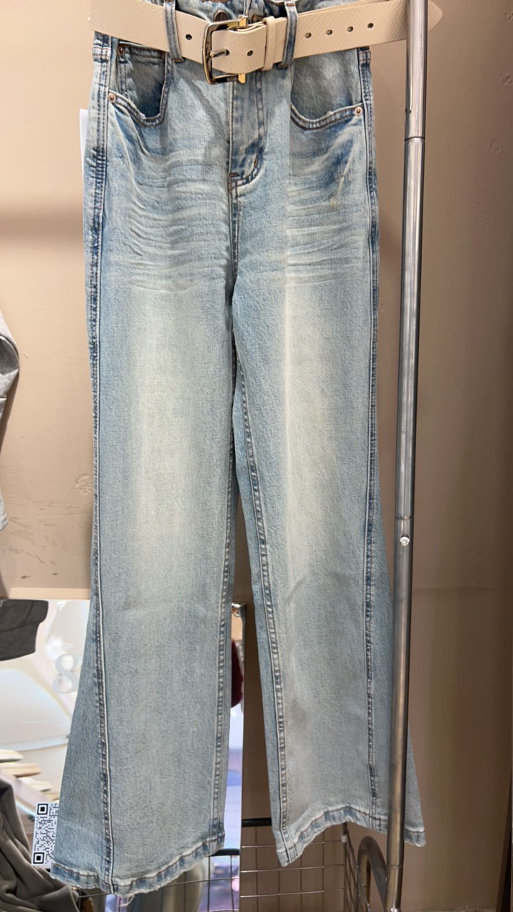 8090春款牛仔时尚喇叭裤