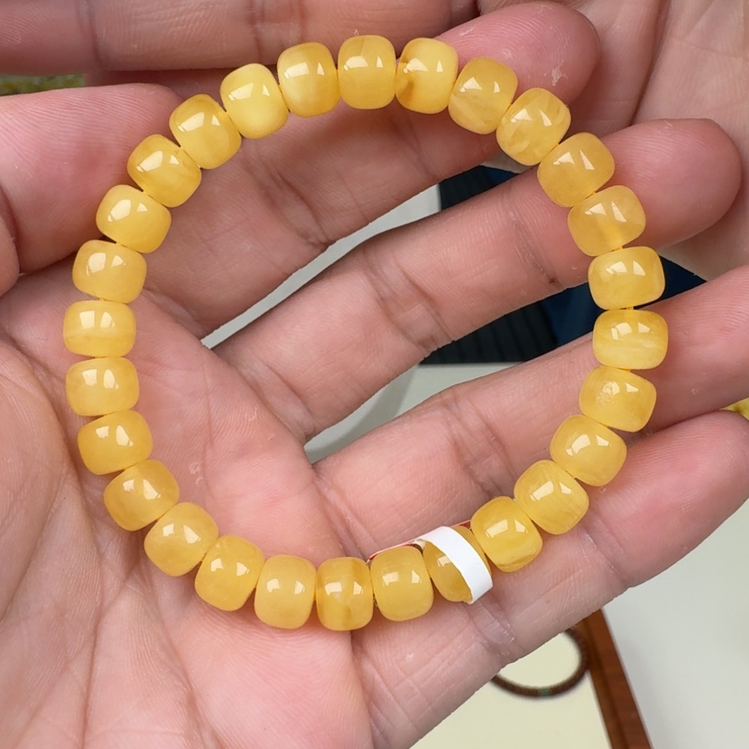 蜜蜡未镶嵌手链蜜蜡手串