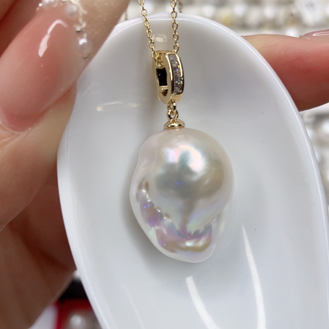 淡水珍珠未镶嵌吊坠(赠链)