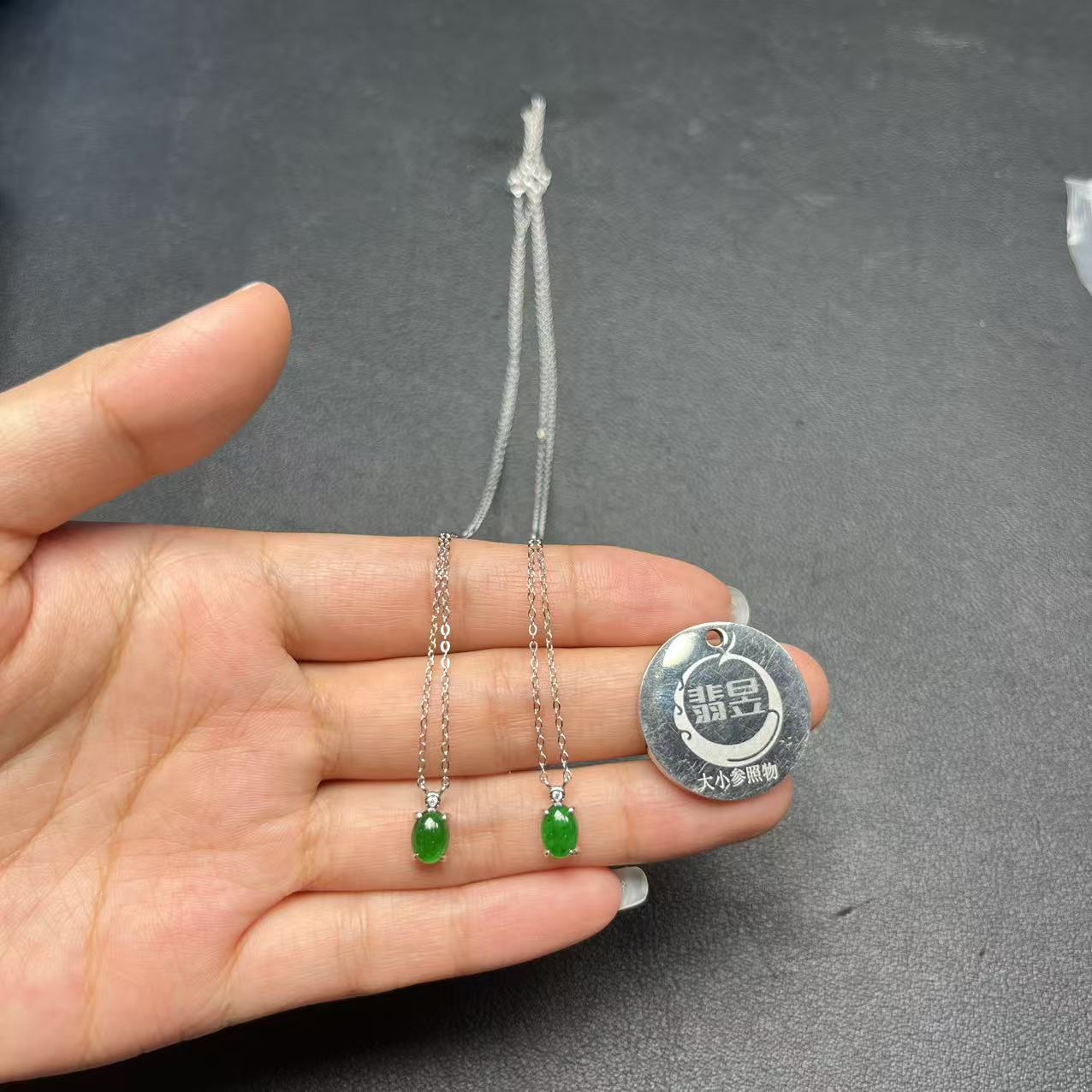 36061T02-3B19-天然A货翡翠吊坠s925银镶/约7+-多样性/发一件