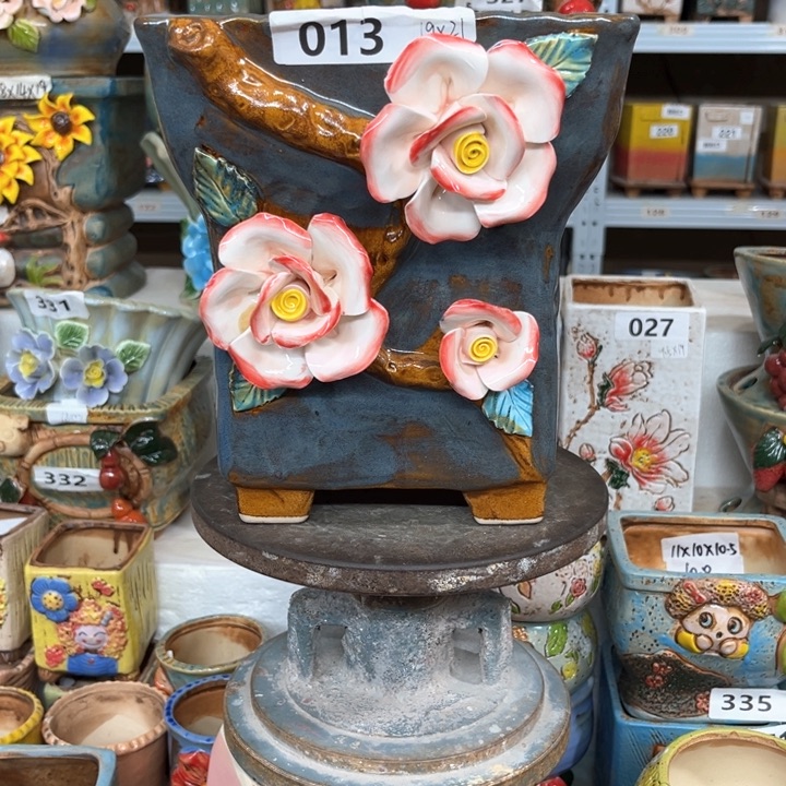 紫砂花盆粗陶材质多肉陶瓷花盆