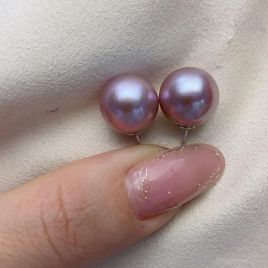 【闪购商品】淡水珍珠耳饰银S925镶嵌19