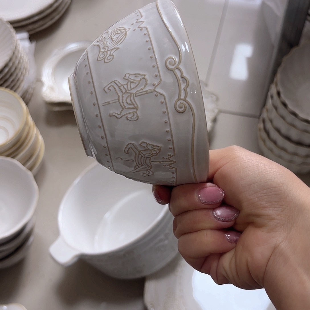 壮****瓷片瑕疵特价陶瓷米饭碗