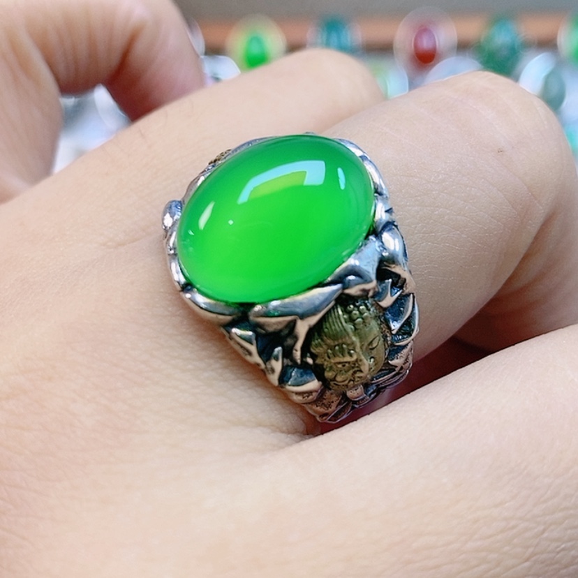 【闪购商品】玛瑙/玉髓戒指银S925镶嵌