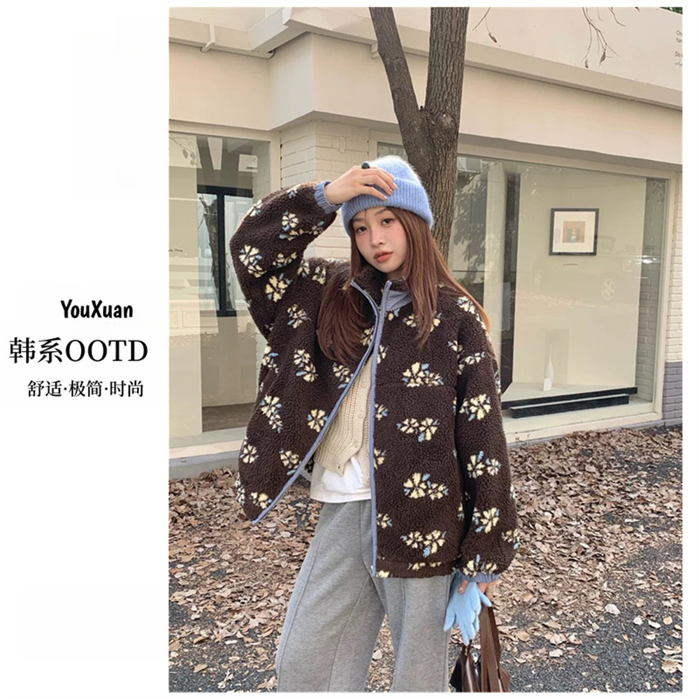 YOUXUAN-[时尚百搭]25韩系立领撞色加绒舒适保暖外套HT-U612