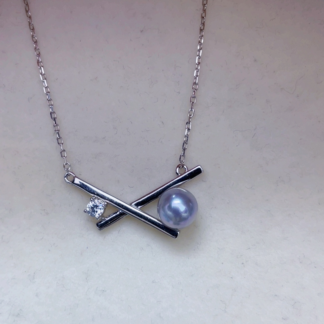 银S925镶嵌颈饰海水珍珠