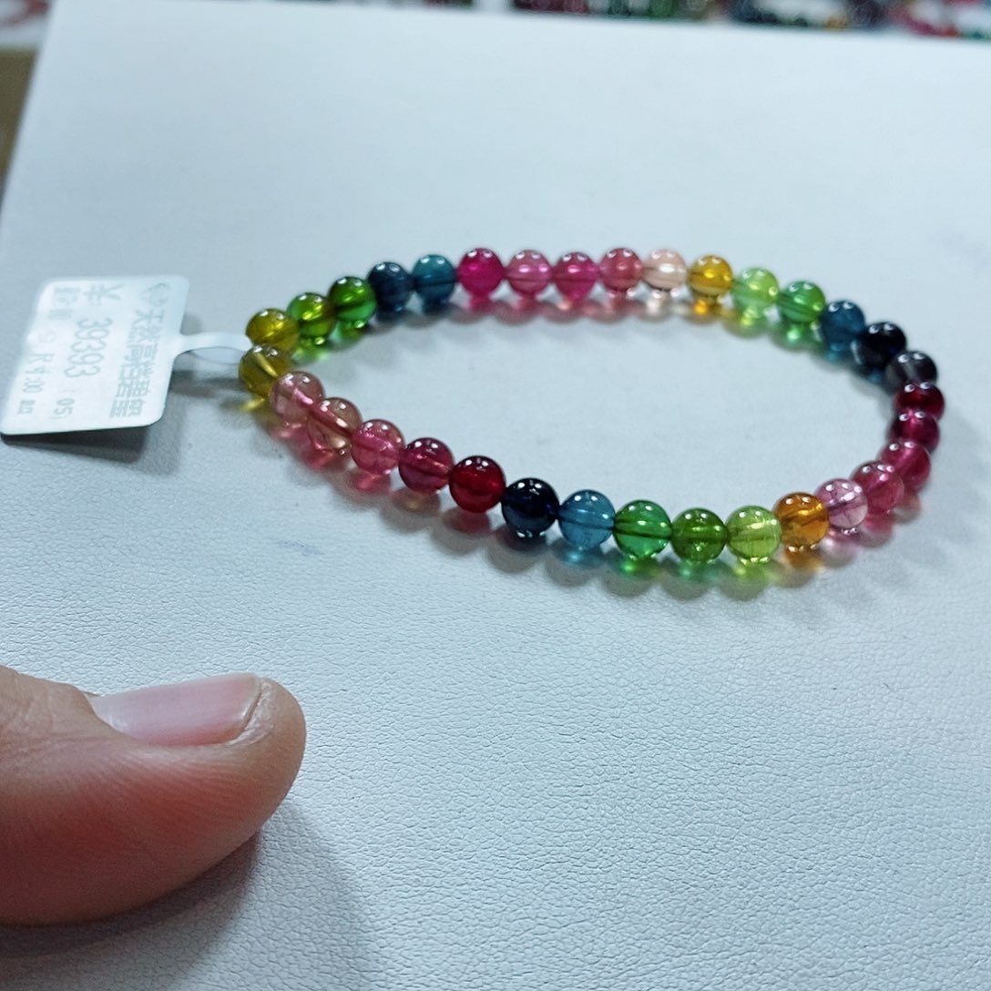 碧玺手链未镶嵌纯***a碧玺