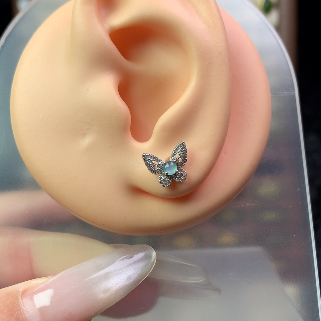 和田玉银S925镶嵌戒指