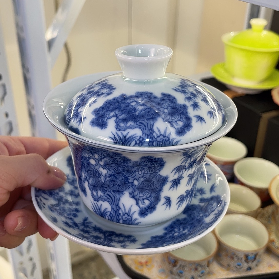 陶景德陶瓷盖碗茶具