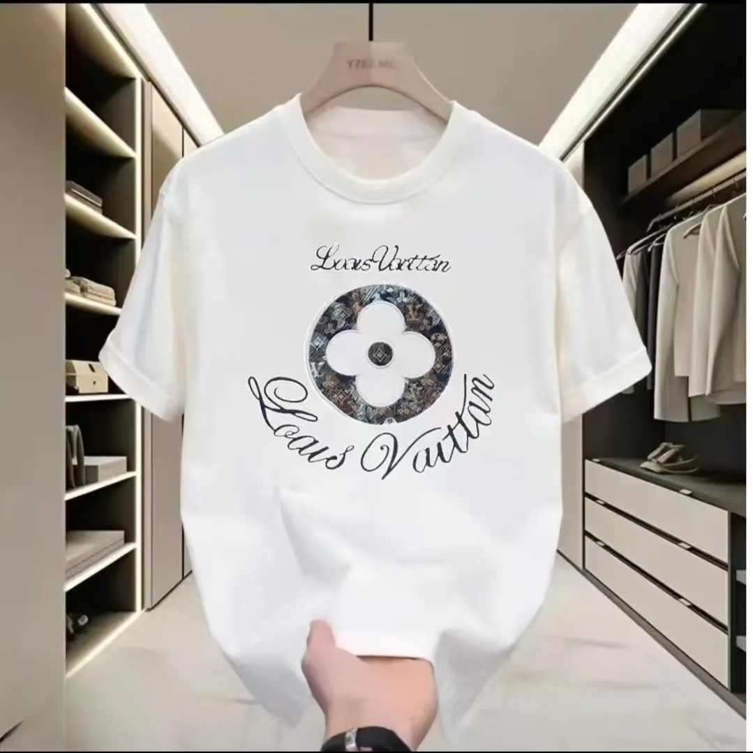 夏季圆领半袖上衣印花T恤时尚夏季休闲韩版潮流ins情侣透气短袖