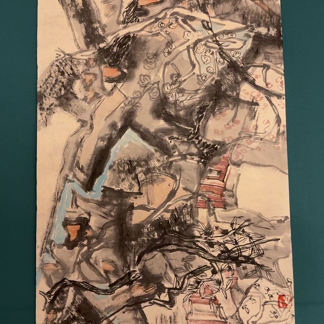 国画黄老师画作画作