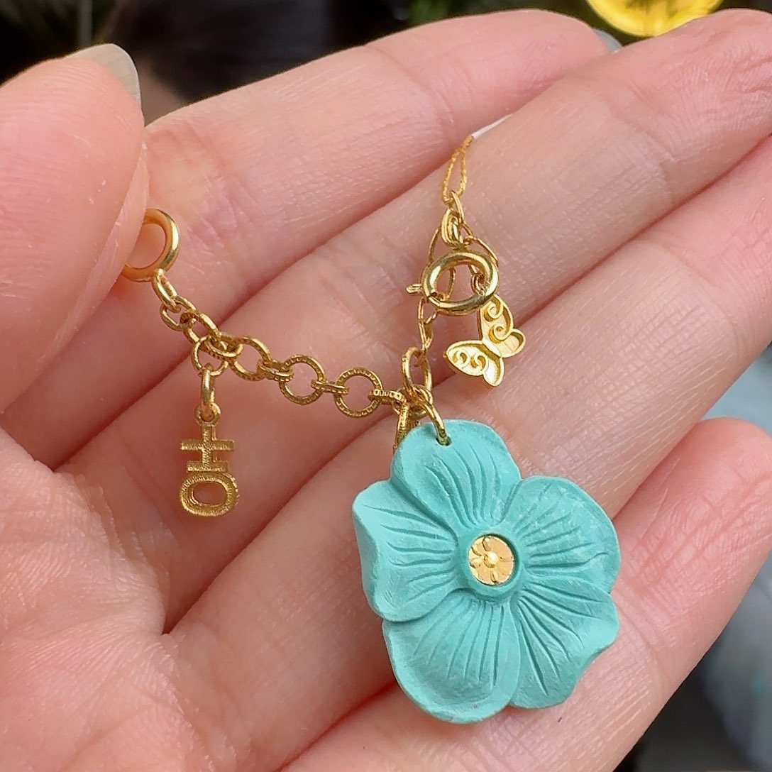 绿松石珠宝奇石18K金镶嵌