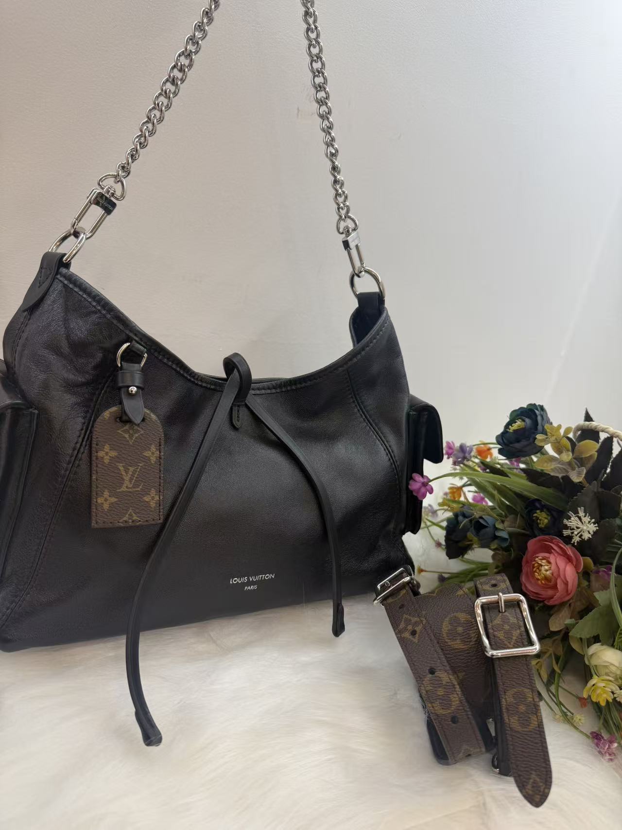 95新 LouisVuitton/路易威登 黑武士carryall可单肩斜挎