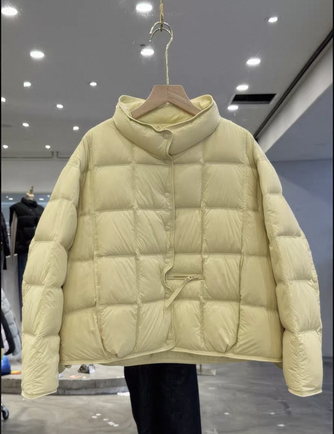 YY Earning BiIIions韩版立领豆腐块90白鸭绒羽绒服百搭韩系外套