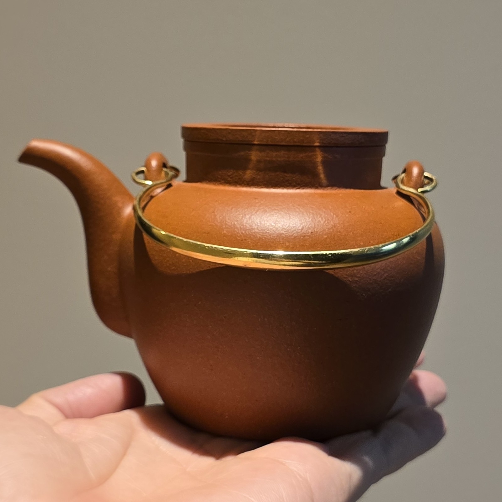 创佳紫砂（寿星提梁）半手精工制 约250cc 原矿小红泥 手工紫砂壶