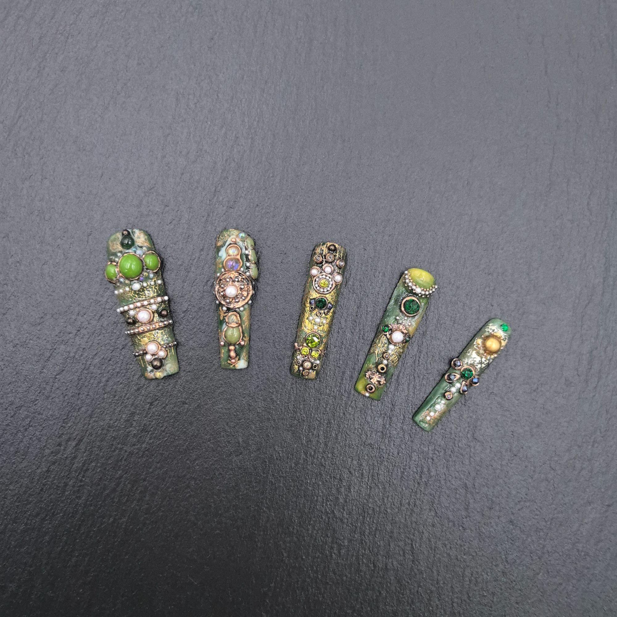 【Dandan出品】珠翠   纯手工重工设计娃娃款穿戴甲