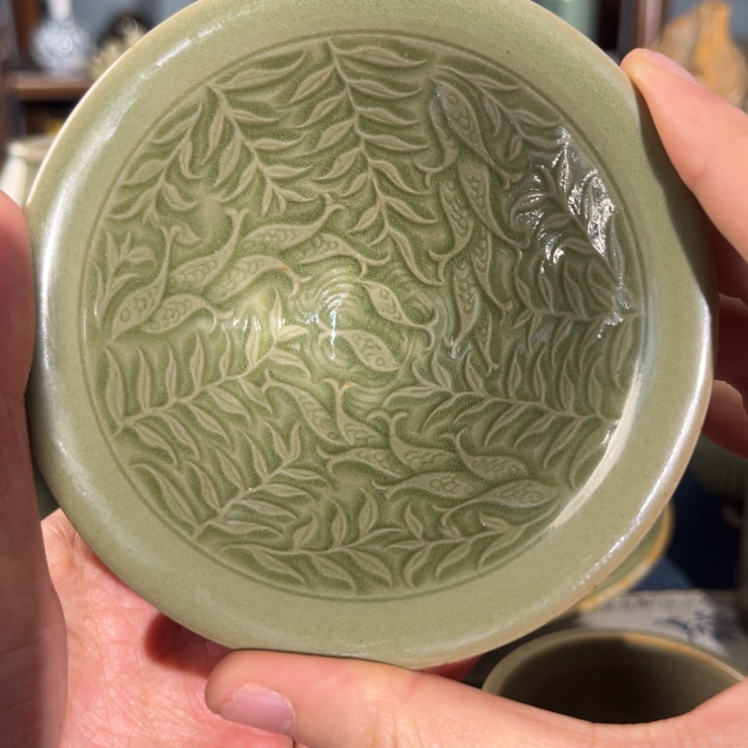 陶半手工柳叶鱼斗笠杯福利