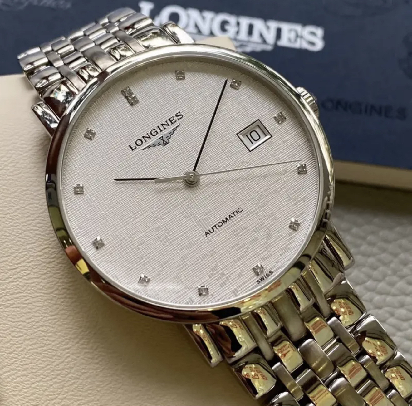 99新 Longines/浪琴 博雅810机械表37mm瑞表透底原装机芯手表名表