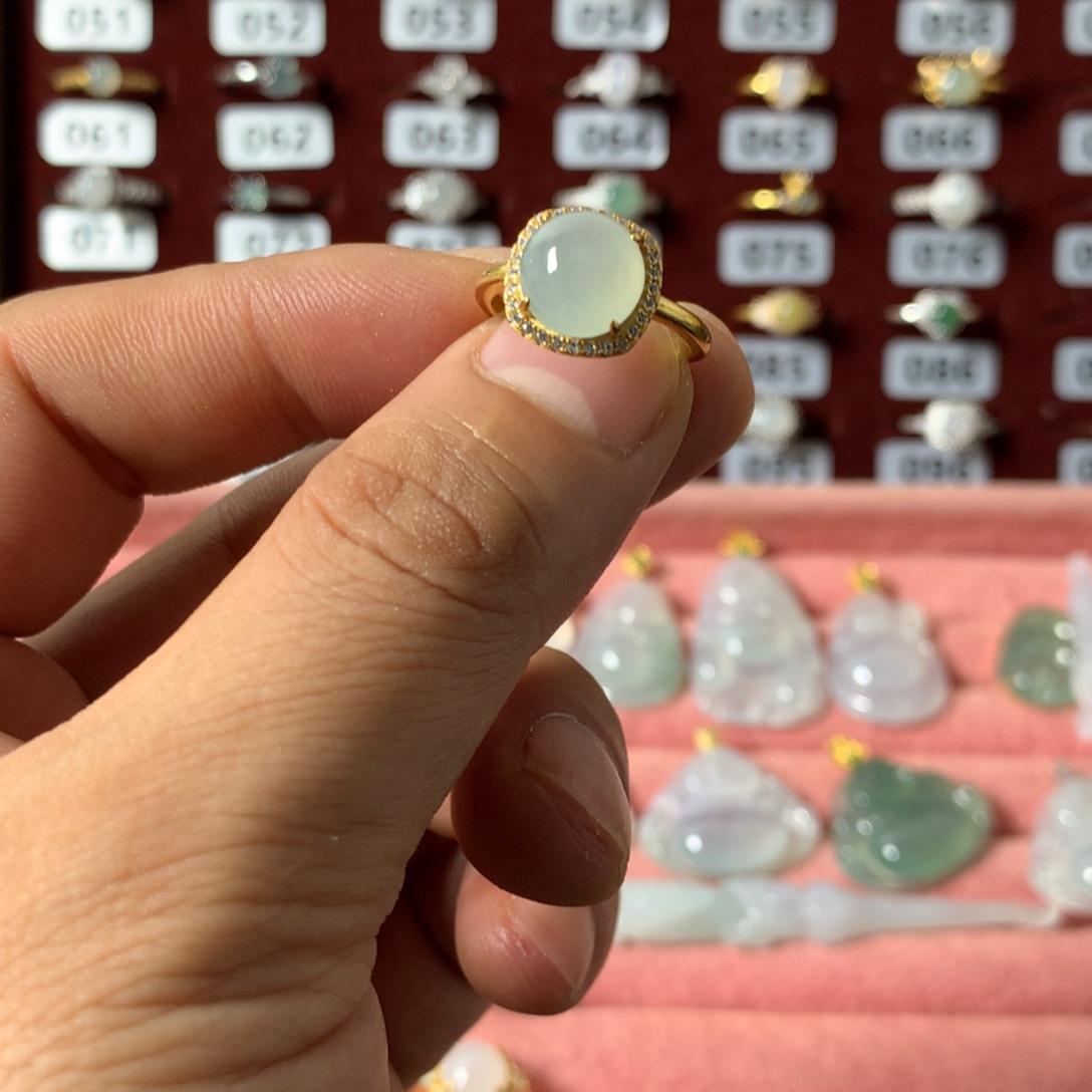 P***y翡翠银S925镶嵌戒指8