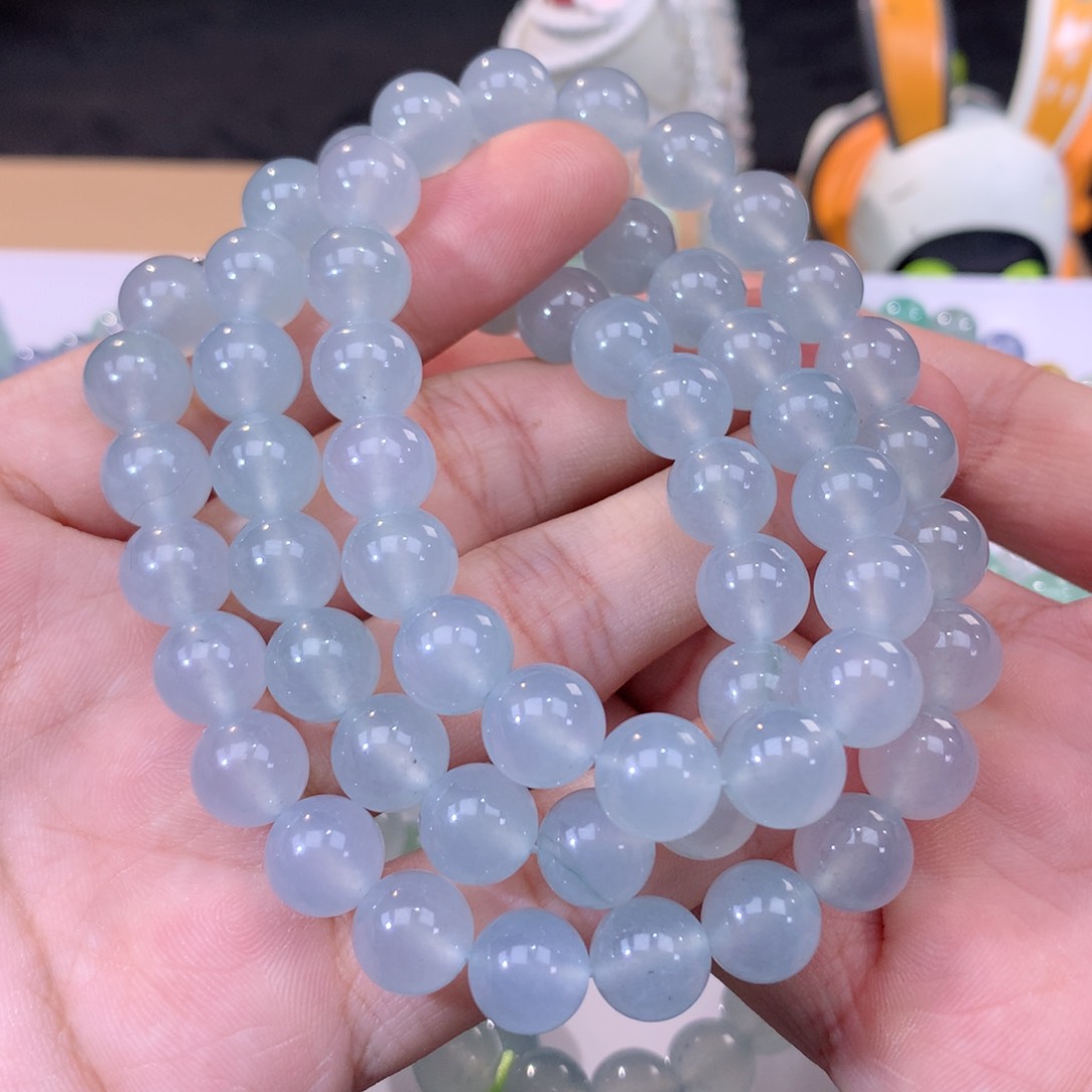 翡翠手链未镶嵌猪**豆分单