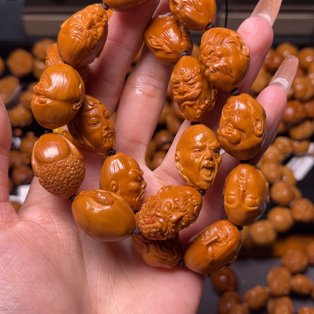 橄榄核手串1.6十八罗汉手持