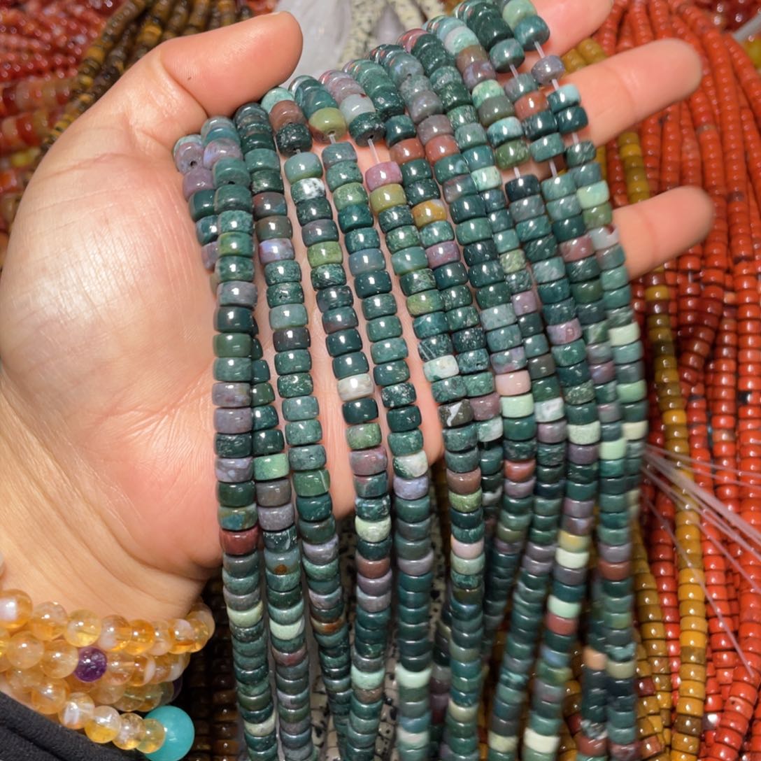 查罗石珠宝半成品合金印度玛4/7药片