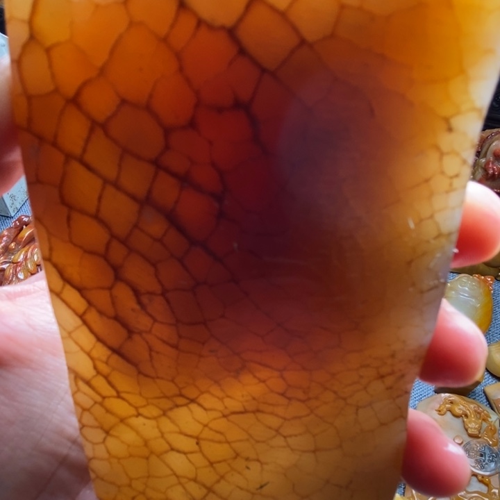 石英质玉（黄龙玉）合金颈饰