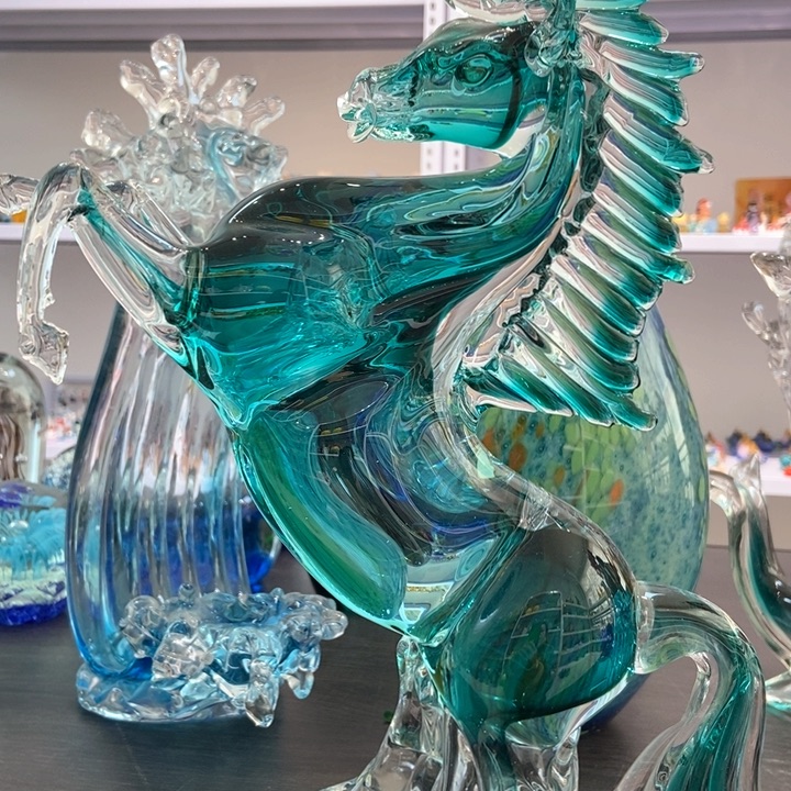 化***蝶琉璃手工艺品微瑕