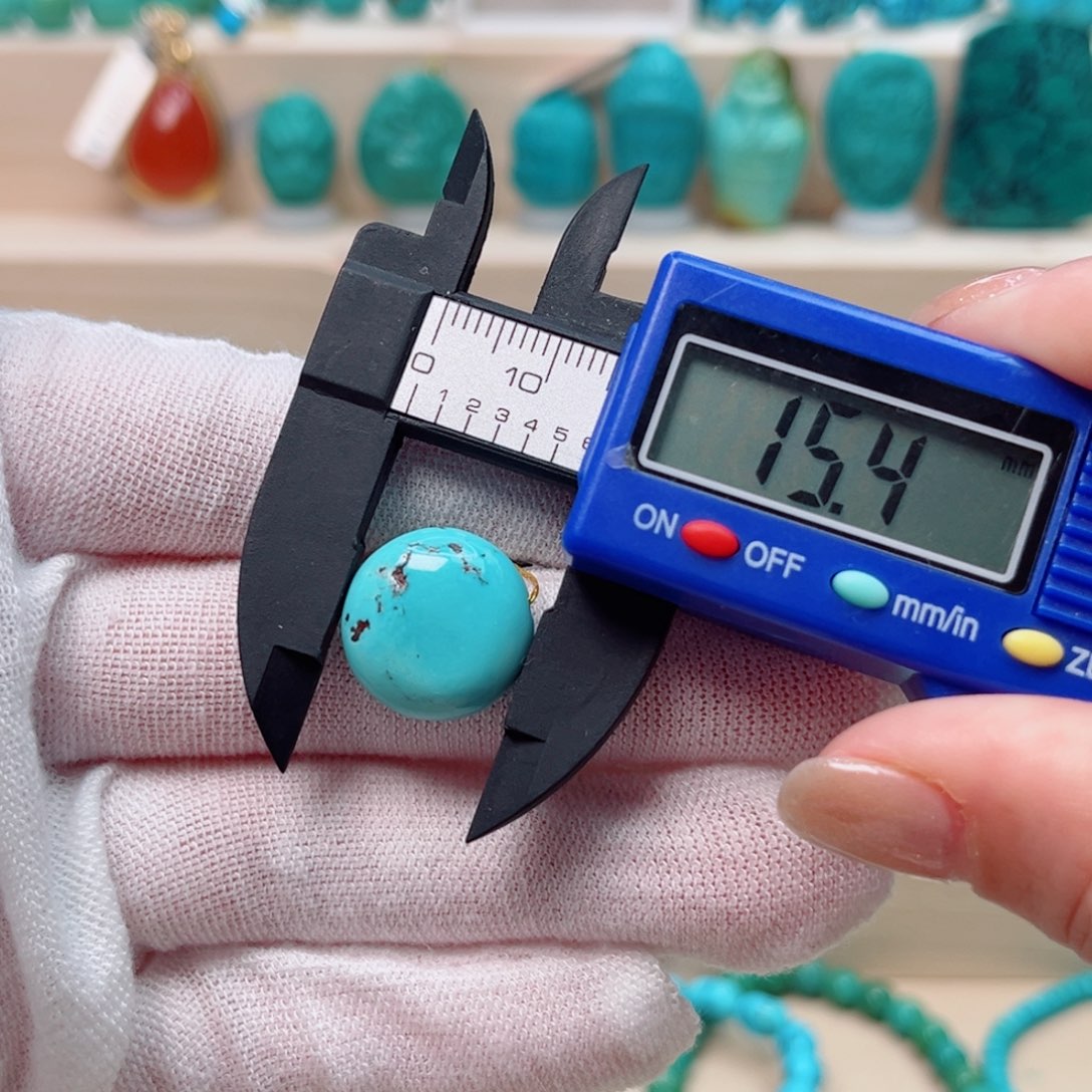 绿松石扁珠未镶嵌