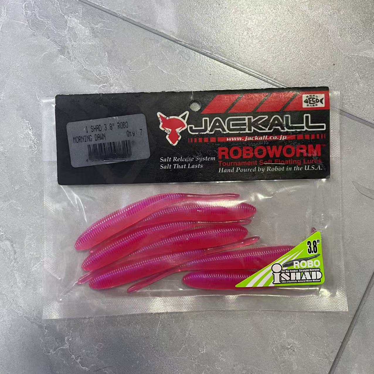 JACKALL/ROBOWORM联名针尾老款 路亚软饵鲈鱼鳜鱼