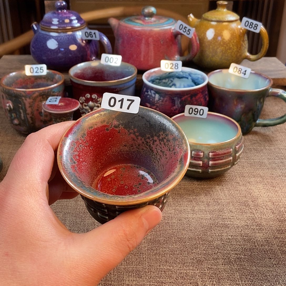 摆件钧瓷主人杯杯