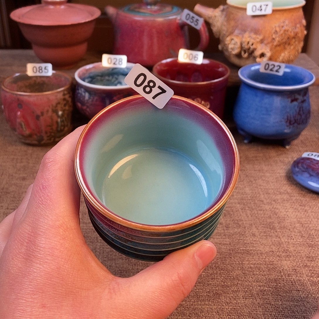 摆件钧瓷主人杯杯