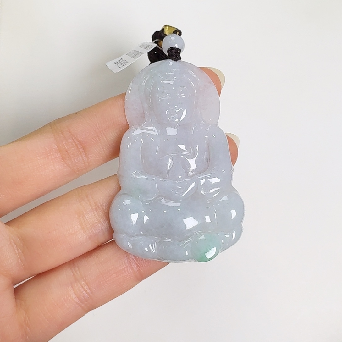 翡翠颈饰未镶嵌观音吊坠