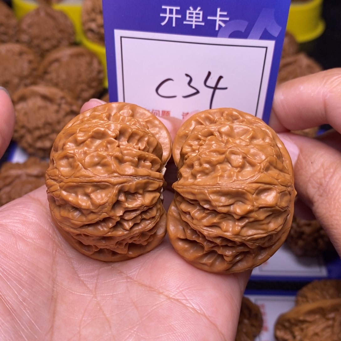 文玩核桃把件45宫灯c44