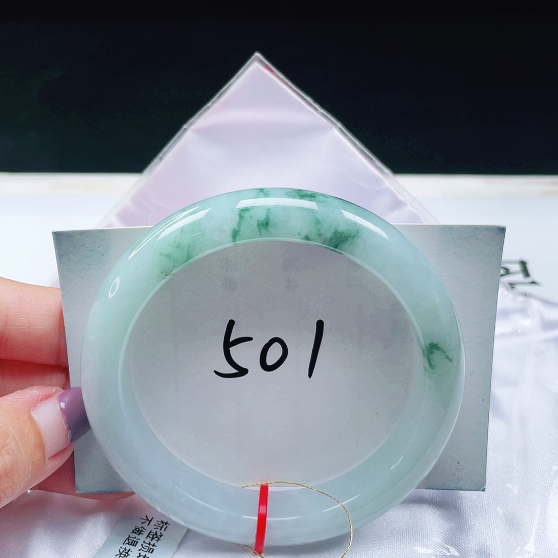 翡翠未镶嵌手镯缅甸翡翠59+